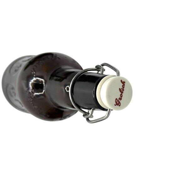 Vintage Grolsch Swing-Top Amber Glass Beer Bottle 16 Oz With Embossed Logo - Picture 3 of 10